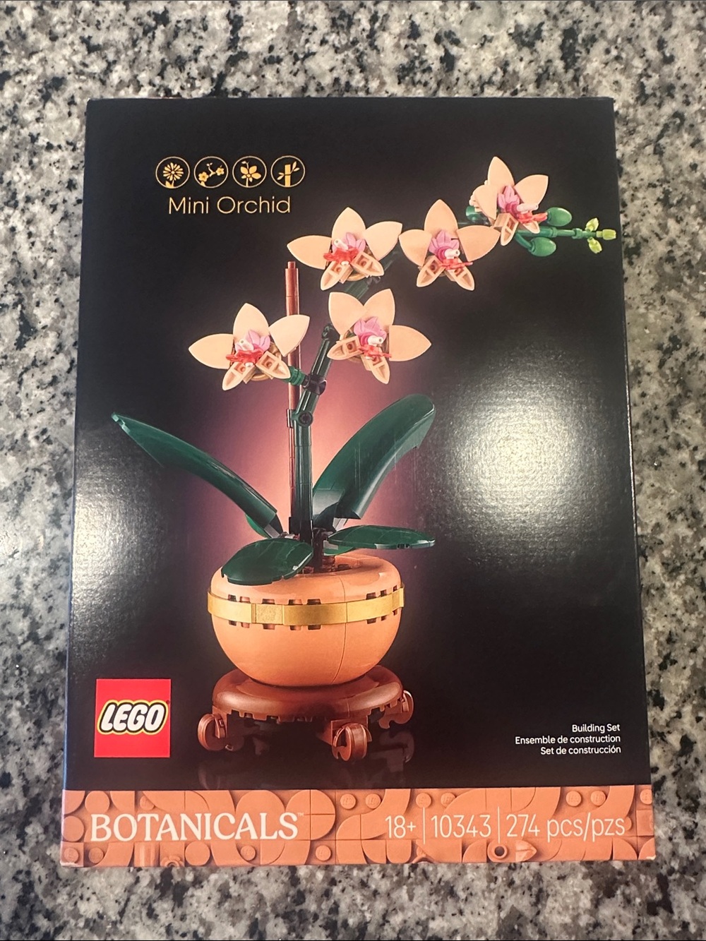 LEGO Peach and Green Mini Orchid